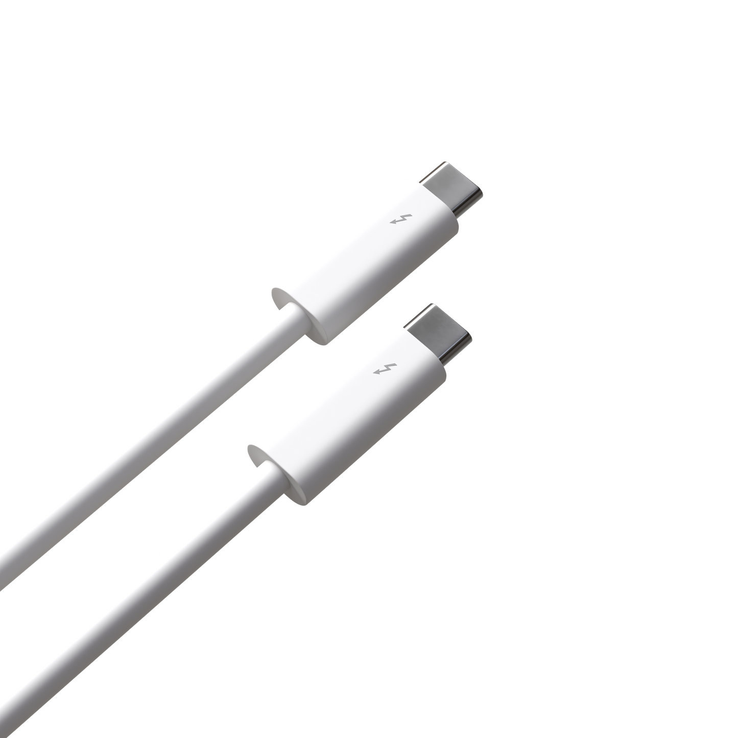 Two white USB-C cables